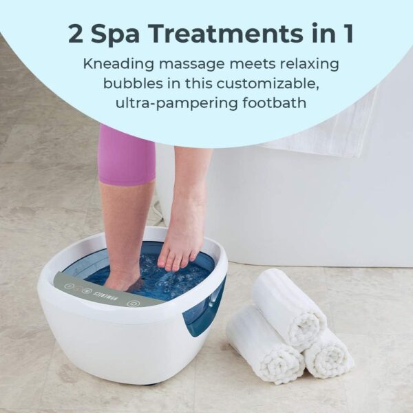 HoMedics Shiatsu Bliss Footbath with Heat Boost, Foot Spa Massager, Deep Kneading Pedicure Tub, Vibrating Bubbles with Soothing Heat, Portable at-Home Spa - Image 3