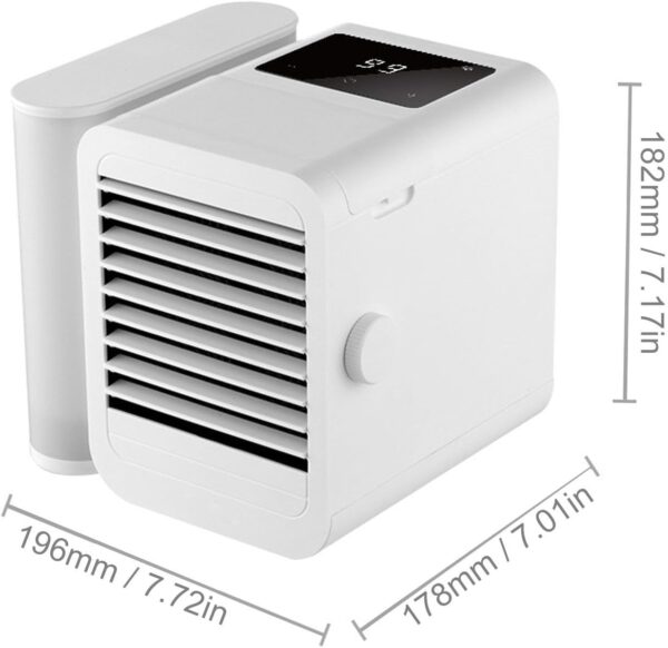 SENECESLI Portable Air Conditioner Cooling Fan with 1-99 Speeds & 2 Modes, 1000ml WaterTank, Timer Function, 4 IN 1 USB C Touchscreen Evaporative Air Cooler with Quiet 7 Color Night Light - Image 8