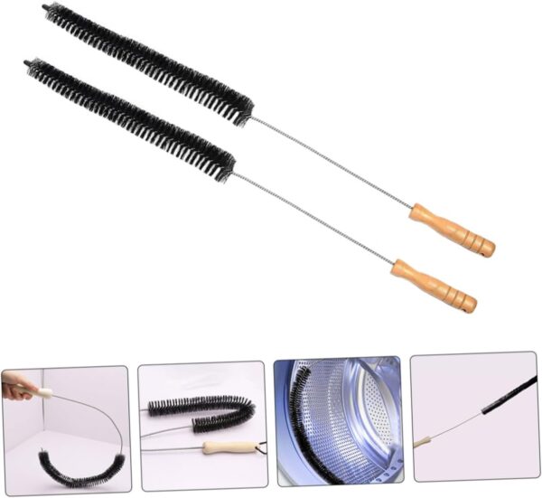 ROMISBABA Dryer Cleaning Brush for Washing Machines Pack Wooden Handle Deep Cleaning for Dryers Washers - Image 9