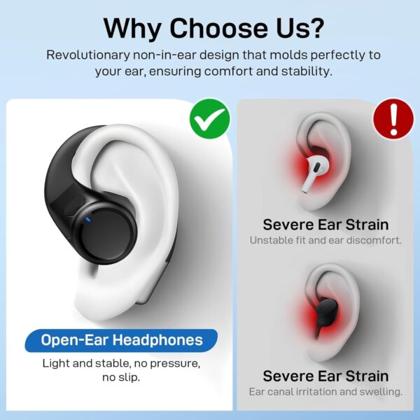Wireless Earbuds For Samsung Galaxy S25 Edge/S25/S25+/S25 Ultra – Bluetooth 5.4 Sports Earphones With Ear Hooks, HiFi Stereo, Noise Reduction, IPX5 Waterproof, Built-in Mic, Fast Charging Case - Image 10