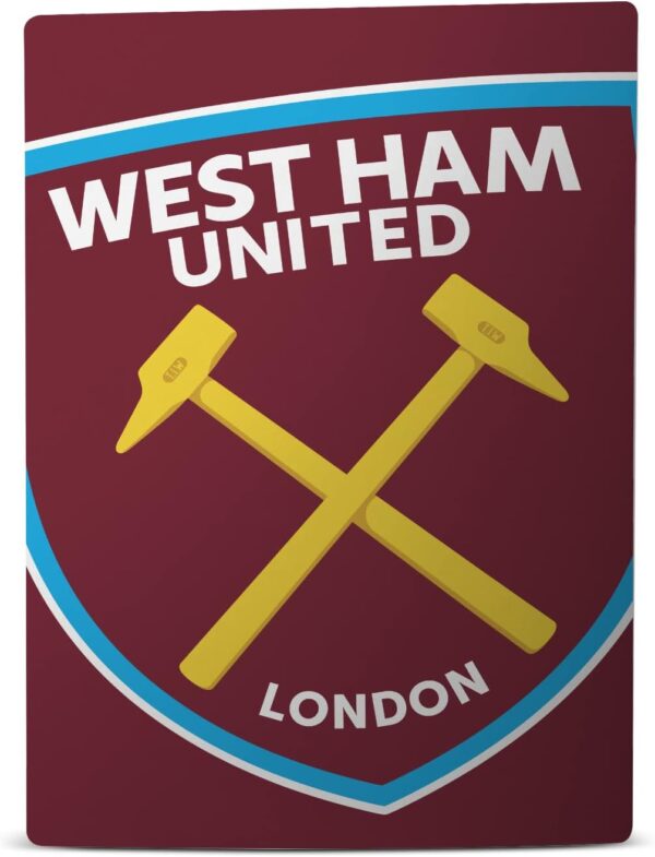 Head Case Designs Officially Licensed West Ham United FC Oversized Art Vinyl Faceplate Sticker Gaming Skin Decal Cover Compatible With Sony PlayStation 5 PS5 Disc Edition Console - Image 3