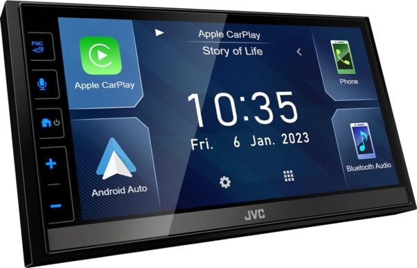 JVC KW-M785DBW Digital Media AV Receiver with Wireless CarPlay & Android Car (4 x 50 W, DAB+/FM, BT, 3 x Pre-Out 2.5 V, USB, iPod/iPhone Control) - Image 8