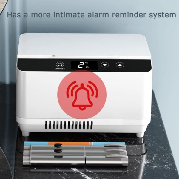 Medical USB Mini Portable Double Layer Large Capacity Refrigerator Smart Insulin Refrigerator Box, Travel Refrigerated Medicine,M(Size:3*Battery) - Image 5