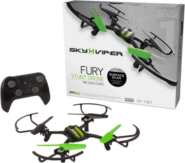 Sky Viper Fury Stunt Drone with Surface Scan Technology, Professional-grade Firmware Provides Simple and Stable Flight for Beginners and Hobbyists, Includes Camera Sensor - Image 2