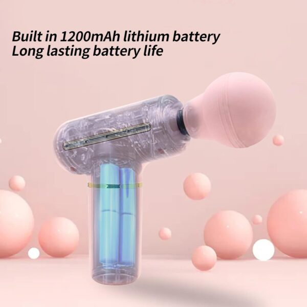 Mini Muscle Massage Gun, Mini Muscle Percussion Massager, Portable 4-Speed ​​Vibration Deep Body Relaxation Machine, for Athletes, Blue (Pink) - Image 7