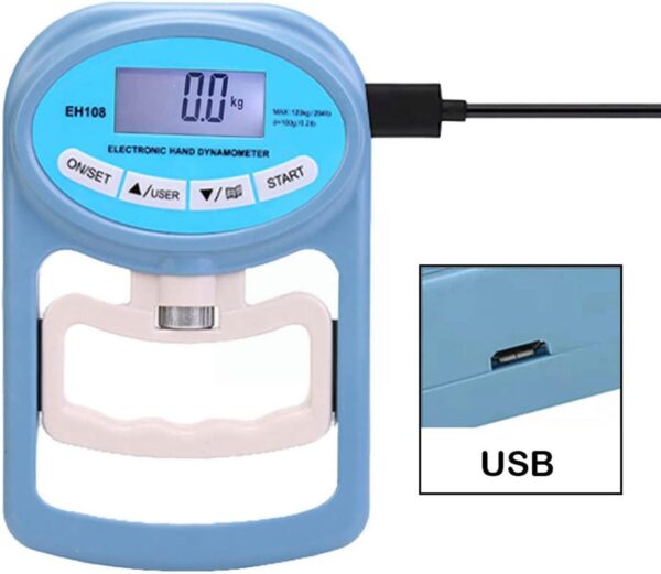 Fvoagaou 1 Pcs Hand Dynamometer Electronic Hand Dynamometer Hand Dynamometer Grip Meter Electronic Measurement 265 Lbs Hand Strength - Image 6