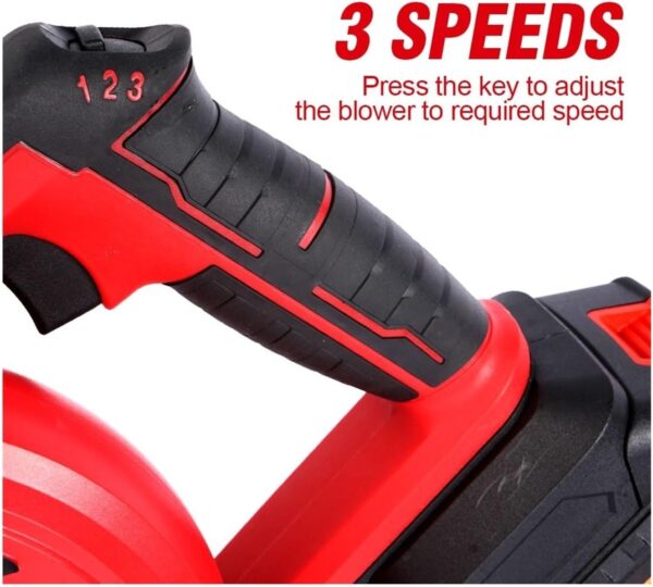 Centrifugal Blower, 2In1 3500W Cordless Electric Air Blower， 36000RPM Wireless blower Leaf Garden Sweeper Tools For 18V Battery Vr(2 Battery) - Image 6