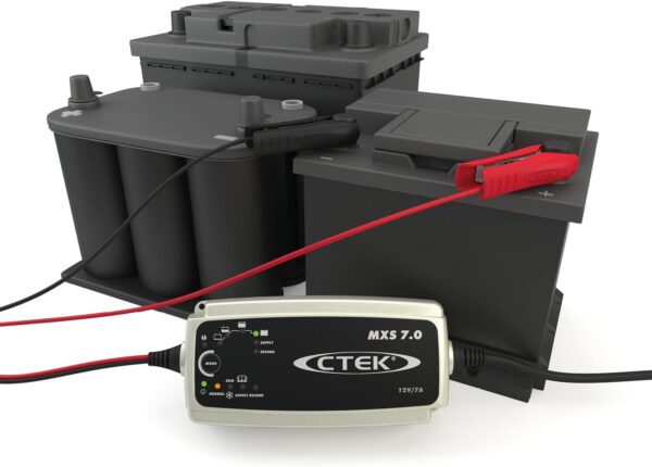 CTEK MXS 7.0 Fully Automatic Battery Charger (Charges, Maintains and Reconditions Car, Caravan and Motorhome batteries) 12V, 7 Amp - UK Plug, Black - Image 5