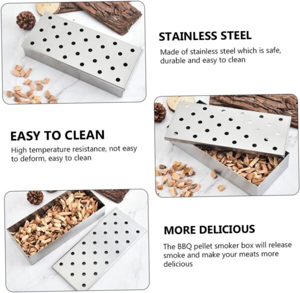 VICASKY Stainless Steel Pellet Smoker Box Bbq Tool Evenly Distributed Smoke Holes Transform Your Cooker Smoke Generator - Image 8