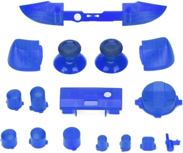 ASHATA Replacement Full Buttons Kit for Xbox, Full Trigger Module Set RT LT RB LB ABXY Buttons Game Controller Button Accessory Set, for Series X for Series S gamepad(Transparent blue) - Image 4