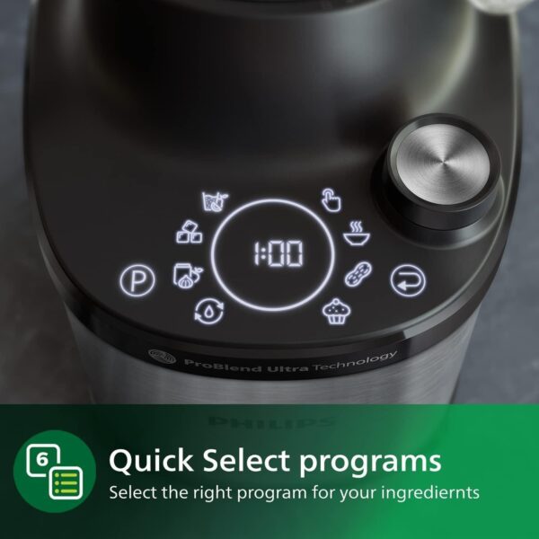 Philips Blender 7000 Series, ProBlend Ultra Technology, 1500 W Motor, 2L Capacity Jar, Quick Select Programs, with 2 BPA-free Tritan tumblers, HomeID app (HR3760/10) - Image 5