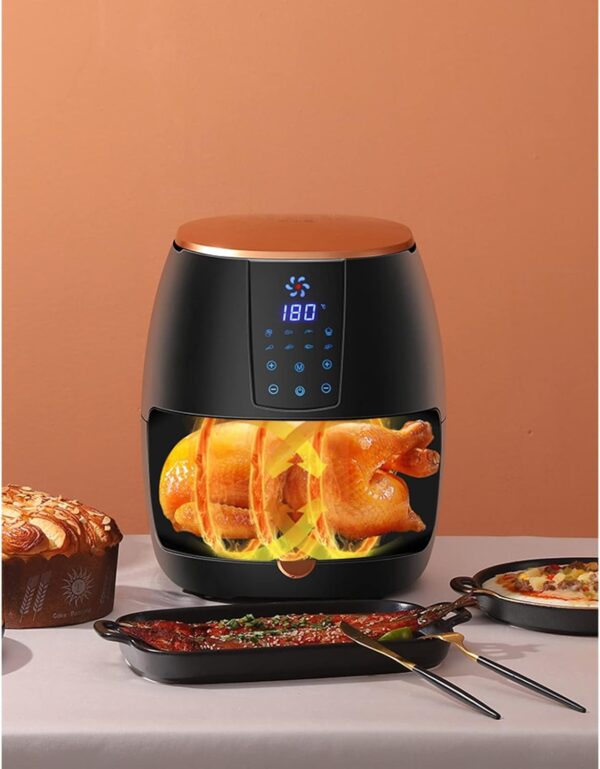 Air Fryer With 5.5L Frying Basket, Oil-free Cooking, Baking And Grilling, Smart Touch Timed Frying, Suitable For Ovens For 4-5 People - Image 3