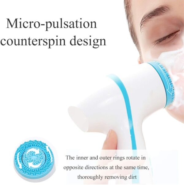 Facial Cleansing Brush Electric USB Charging Multi-Function Face Washing Instrument Silicone Face Brush Cleansing Sonic Cleansing Brush - Image 4