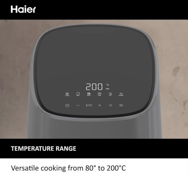 Haier Air Fryer, I-Master Series 5, 6-in-1 with Touch Display, Bake, Roast, Grill, Defrost & Dehydrate, 5L Capacity, hOn App, Black [HAF5P] - Image 6