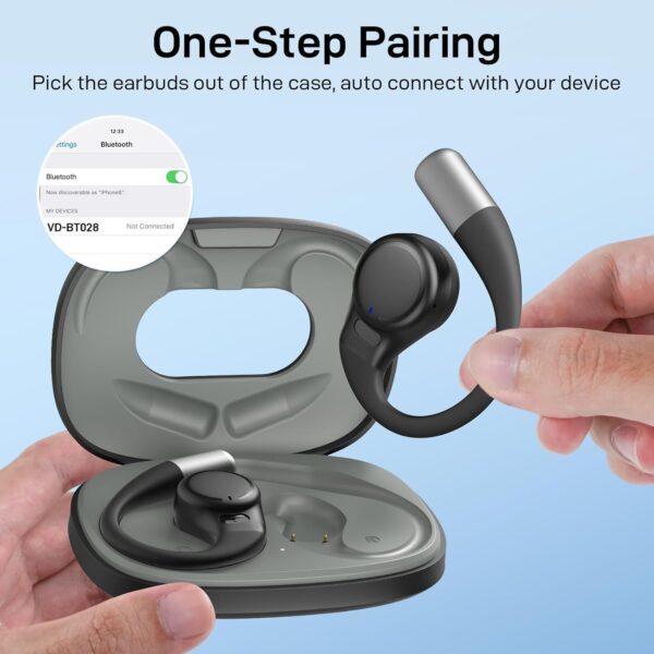 Wireless Earbuds For Samsung Galaxy S25 Edge/S25/S25+/S25 Ultra – Bluetooth 5.4 Sports Earphones With Ear Hooks, HiFi Stereo, Noise Reduction, IPX5 Waterproof, Built-in Mic, Fast Charging Case - Image 5