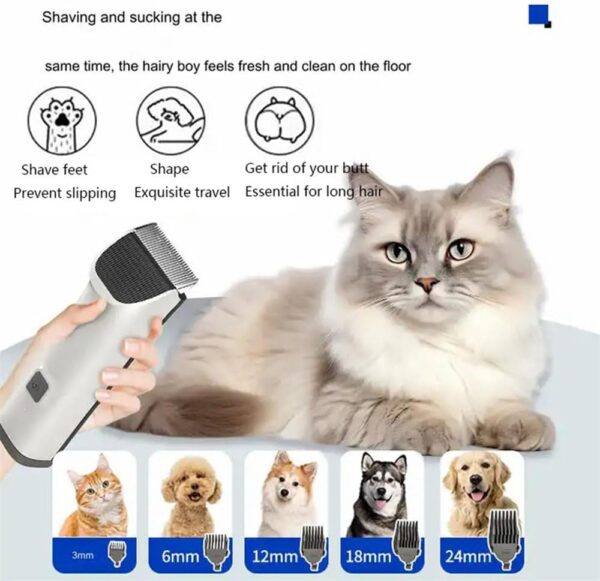 Dog Grooming Vacuum Kit with 5 Pet Grooming Tools, Suction 99% Pet Hair, Low Noise, Pet Grooming&Vacuum Suction&Dryer, Pet Hair Remover, 1.8L - Image 6