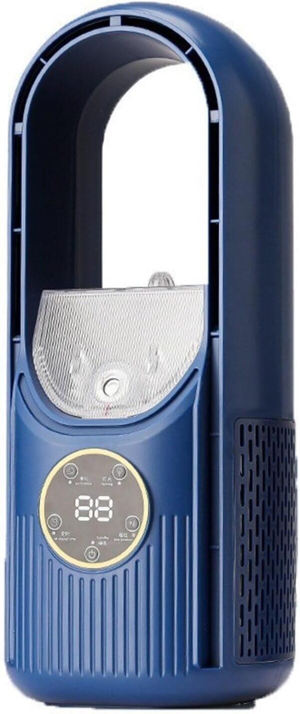 Rechargeable Portable Mini Air Conditioner - Evaporative Air Cooler for Personal Use, Ideal for Desktop(Blue) - Image 2