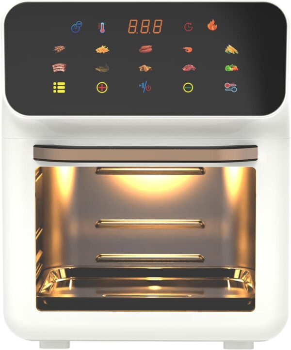 KVTGAYMS 20L Large Air Fryers Oven with Rotisserie for Family Digital 1350W,0-60 Minutes Free Timer,18 in 1 Multicooker, Roast, Grill, Bake, Toast, Fry, Dehydrate, Oil-Free, (Color : /White） Gray/Whit - Image 2