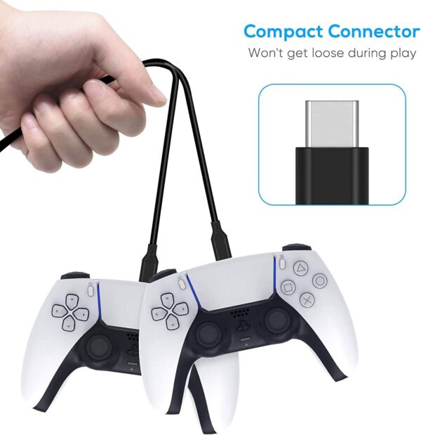 USB Charging Cable Compatible with PS5 Controller 1M, USB C Type C Charger Cord Compatible with Xbox Series X/Series S Sony PS5 Dual Sense Controllers, Nintendo Swith and Switch Lite - Image 3