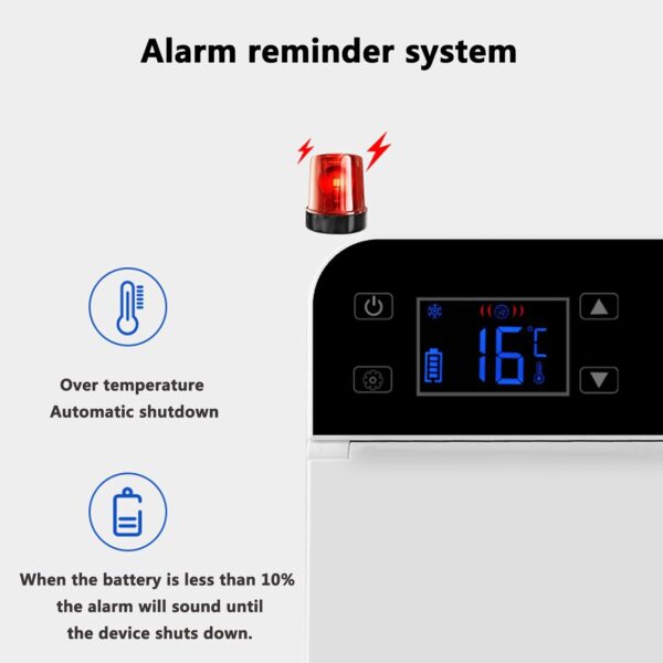 Dxysyldrun Medicine Travel Box Portable Insulin Cooler - Mini Smart Medical Refrigerator 2-8°C Precise Temperature Control Car Travel Refrigerator - Image 3