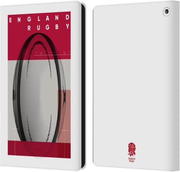 Head Case Designs Officially Licensed England Rugby Union Ball First XV Leather Book Wallet Case Cover Compatible With Fire HD 8/Fire HD 8 Plus 2020 - Image 2