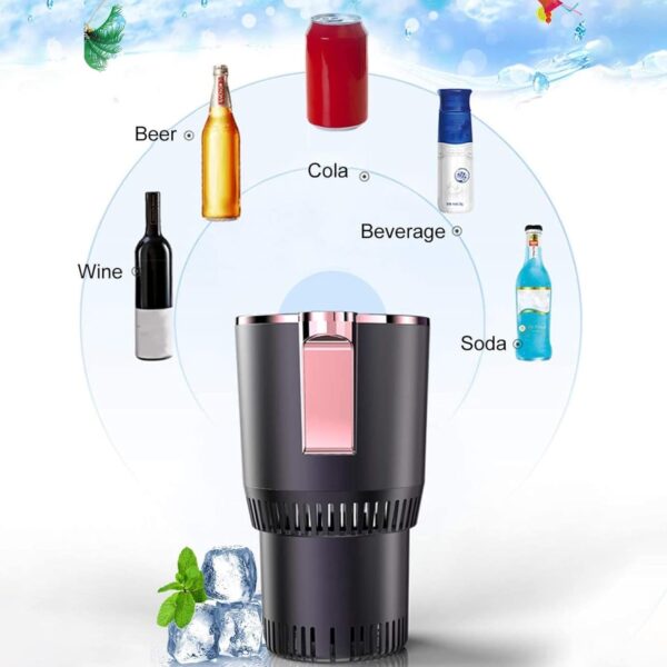 Mini Fridge Auto Car Cup Warmer Cooler,Smart Cooler Warmer Heater For Coffee Beverage Milk With LED Temperature Display,Touch Control (Color : Purple, Size : 105x95x165mm) - Image 7