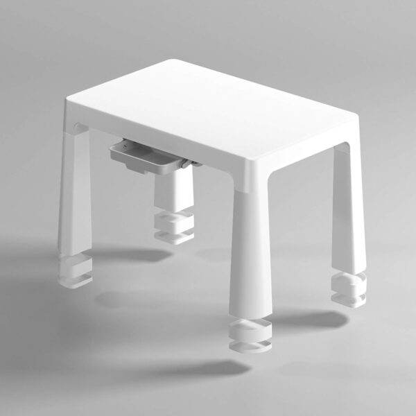 Liberty House Toys BS-8817W Kids White and Grey Height Adjustable Table and 2 Chairs, 49-54cm H x 50cm W x 78cm D - Image 7