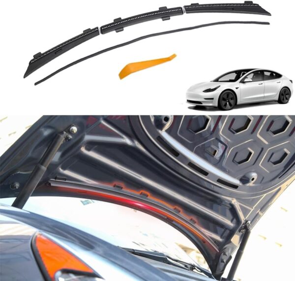 NITOYO Front Trunk Hood Rubber Seal Water Retaining Strip Fit for Tesla Model 3 2020 2021 2022 2023 Vent Protector Guard for Tesla Accessories (Model 3) - Image 2