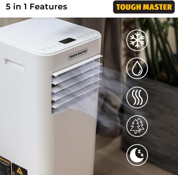 TOUGH MASTER Air Conditioning Unit 9000 BTU, WiFi enabled, 24 Hour Timer, Smart Sleep Mode & Window Venting Kit A/C 4-in-1 Portable Air Conditioner, Dehumidifier, Ventilation, Cooling Fan - Image 4