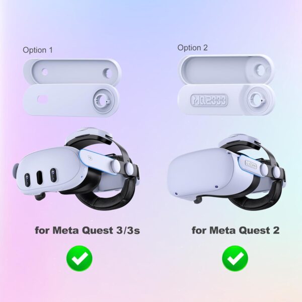 Lightweight Liftable Head Strap for Meta Quest 3/3S/Meta Quest 2,VR Headset Elite Strap Replacement for Oculus Quest 3/3S/2 Accessories,Pressure-Reduce Headstrap with All-Directional Adjust Wheel Knob - Image 4