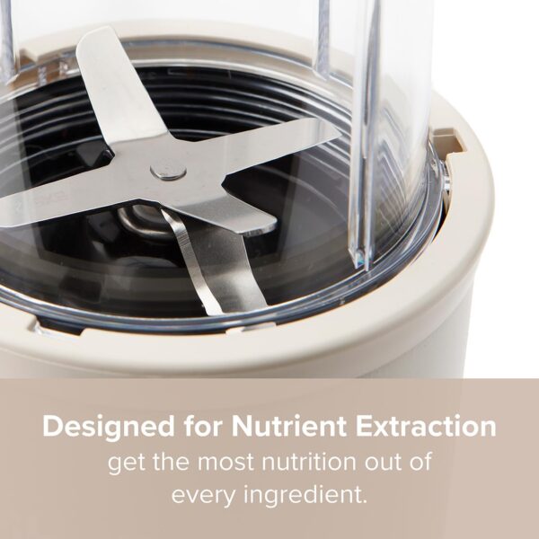 nutribullet Blender 900 Series in Matte Sand - Powerful 25,000 RPM Extractor Blends Frozen Fruit, Nuts & Ice for Smoothies & Juices - 11 Piece Kit Includes Cups, To Go Lids, Lip Rings & User Manual - Image 8