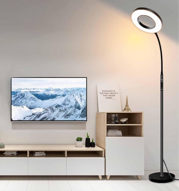 KS KINGSTAR Modern Standing lamp Floor lamp Sofa Side Reading Lamps 3-Color Tall Standing Pole Light with Remote for Live Stream Learning and Reading Living Room,Bed Room,Home Office … - Image 9