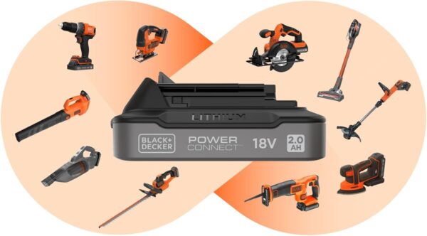 Black+Decker Rasentrimmer AFS Reflex Fadenverlängerung (18V 2,0Ah, 28 cm Schnittbreite, verstellbarer Zweithandgriff, Einzelfaden 9 m/1,6 mm, inkl. Akku und Ladegerät) STC1820PC - Image 7