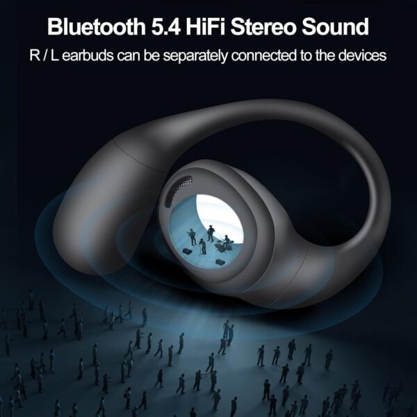 Wireless Earbuds For Samsung Galaxy S25 Edge/S25/S25+/S25 Ultra – Bluetooth 5.4 Sports Earphones With Ear Hooks, HiFi Stereo, Noise Reduction, IPX5 Waterproof, Built-in Mic, Fast Charging Case - Image 4