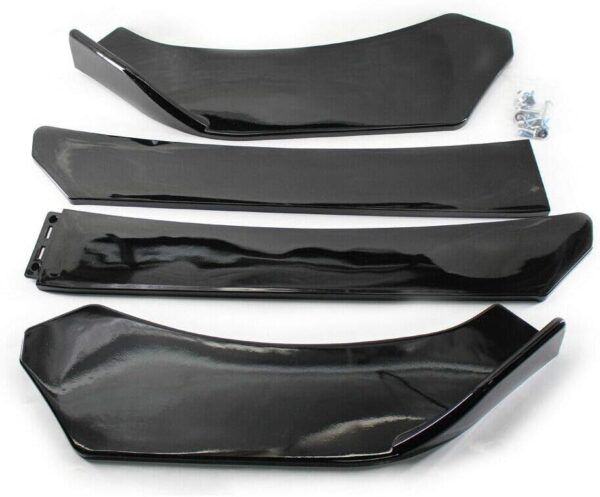 GSRECY Universal Front Bumper Lip Splitter Protection Splitter Spoiler, Gloss Black - Image 8