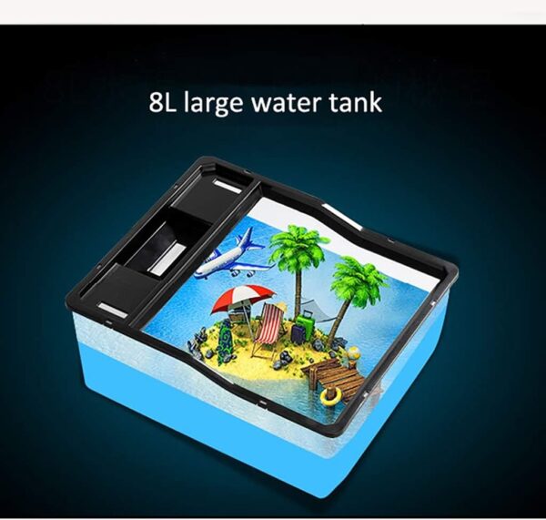 Portable Air Conditioner Fan Space Air Coolers Evaporative Water- Cooled Cold Air Fan Portable Standing 3 Speed Control Tower Fan For Large Room Dorm House White - Image 5