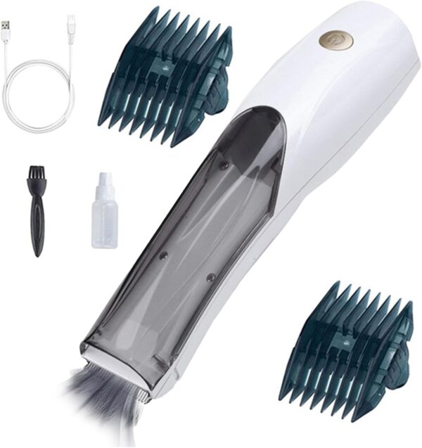 Dog Grooming Vacuum Cat Cutter, USB Quiet Razor, 3-Speed Suction Trimmer, Portable Grooming Kit, Clipper with Home Use Scenario - Image 2