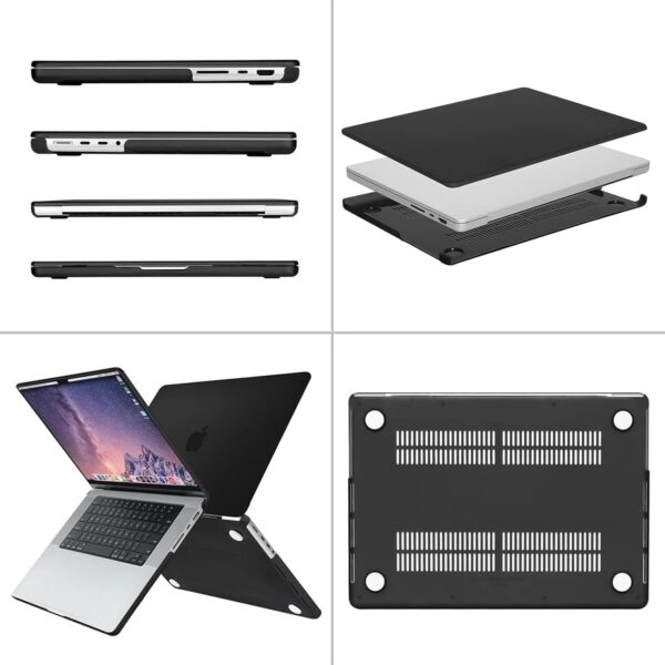 MOSISO Compatible with MacBook Pro 16 inch Case 2025 2024 2023 2022 2021 M4 M3 M2 M1 A3403 A3186 A2991 A2780 A2485 Pro Max Retina Touch ID, Protective Plastic Hard Case Shell Cover, Black - Image 6