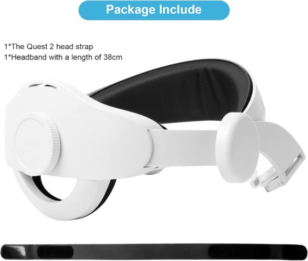 LICHIFIT Halo Strap for Oculus Quest 2, Adjustable Headband VR Headwear Rotatable Head Strap Replacement Elite Strap for Oculus Quest 2 VR Headset Accessories - Image 8
