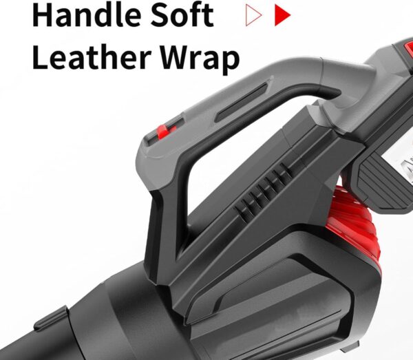 Battery Leaf Blower, 144 KM/H 400CFM Air Speed Electric Garden Leaf Blower with 5.0Ah Rechargeable Battery - Powerful Cordless Leaf Blower for Blowing Leaves - Image 4