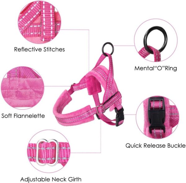 Eyein Dog Harness Small Dog, Anti Pull Heavy Duty Dog Harness and Lead Set, Easy for Walk Vest Harness Soft Padded Reflective Adjustable Anti-Twist Pet Lead Quick fit for Small Puppy Dog Cat(XXS) - Image 6