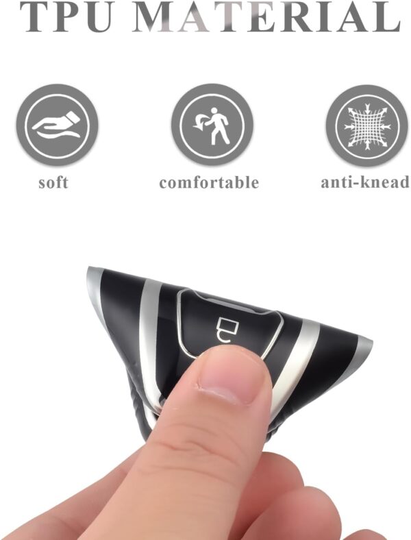 OFFCURVE Car Key Cover Car Key Case Key Fob Cover Car Key Protector 3 buttons Compatible with Ford Focus Mondeo Mustang Fiesta Ecosport Kuga Galaxy Explorer Ranger Escort ST S-Max MK3 - Image 6