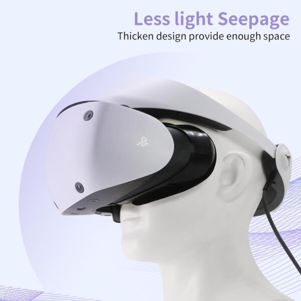 VR Face Pad for Playstation VR2, AODELAN Breathable Holes Leather Protective VR Accessories VR Face Cover Cushion Replacement Fitness Facial Interface Bracket Compatible with PS VR2 - Image 5