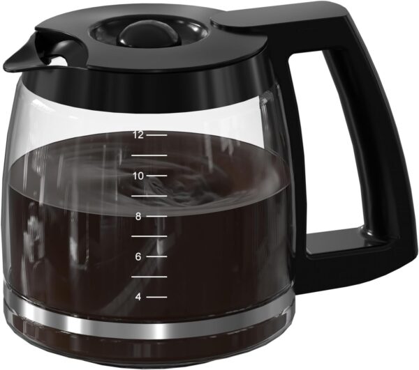 12-Cup Coffee Pot Replacement Compatible with Cuisinart Coffee Maker Models SS-12, SS-15, SS-16, DCC-1100BK, DCC-1200, DCC-2650, CHW-12P1, DGB-400, DGB-550BK, DGB-550BK1, DGB-625BC and DGB-700BC - Image 2
