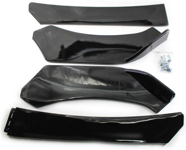 GSRECY Universal Front Bumper Lip Splitter Protection Splitter Spoiler, Gloss Black - Image 6