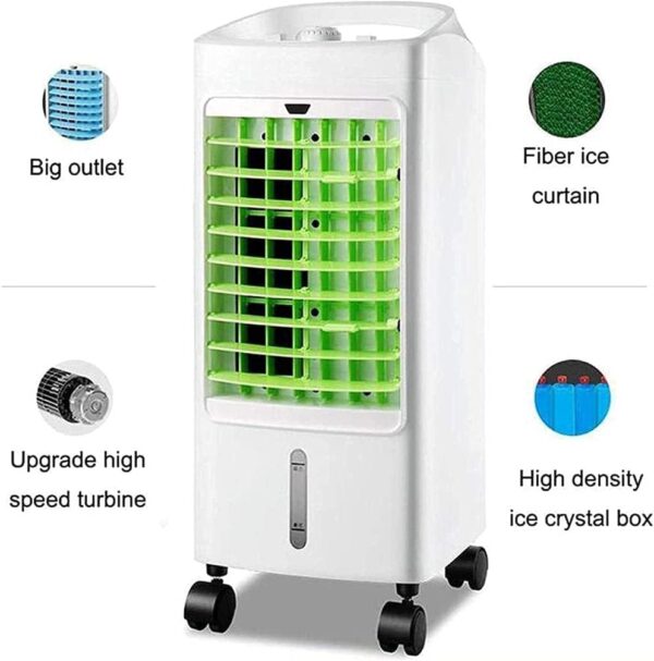Portable Air Conditioner Cooler Air Conditioner Evaporative Coolers Portable Evaporative Air Fan Cooler And Humidifier With 5 L Watertank Whisper-Quiet Personal Indoor Cooler 2-I - Image 5