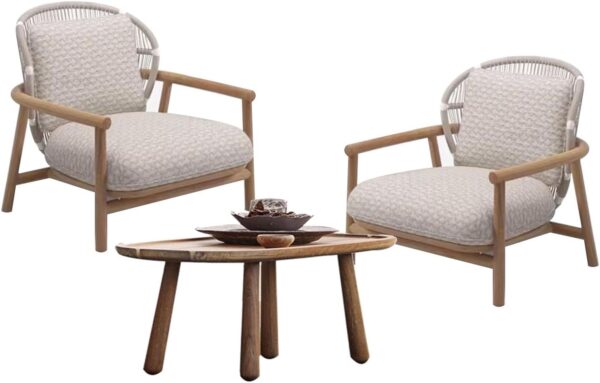 3 Pieces Patio Furniture Set Outdoor Sectional Chairs, Patio Conversation Sets With Coffee Table For Porch, Garden, Backyard - Image 2