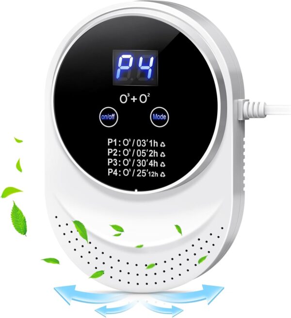 Ozone Generator, Air Purifier for Home Bedroom, Negative Ion Generator 300mg/h Ozone Machine Odor Removal for Home, Pets, Portable Ozone Generator Suitable for Toilets, Living Room, Pet Room, Kitchen - Image 2