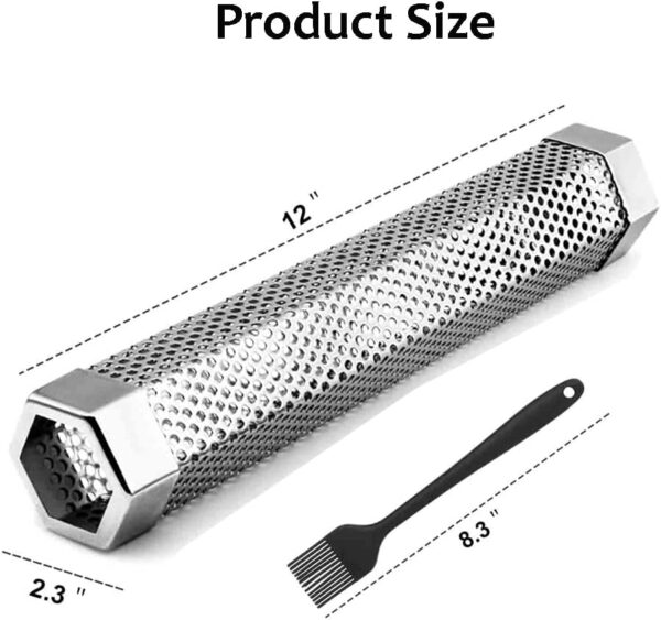 Smoke Tube - 12'' Premium BBQ Smoke Tube for Pellet Grill 5 Hours of Billowing Smoke, Stainless Steel Pellet Smoker Tube for All Grill or Smoker, Hot or Cold Smoking - Image 7