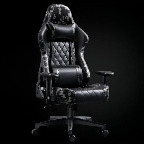 Ergonomic Gaming Office Chair with Function Adjustable Recline Armrests and Dual Bluetooth Speakers - Image 2